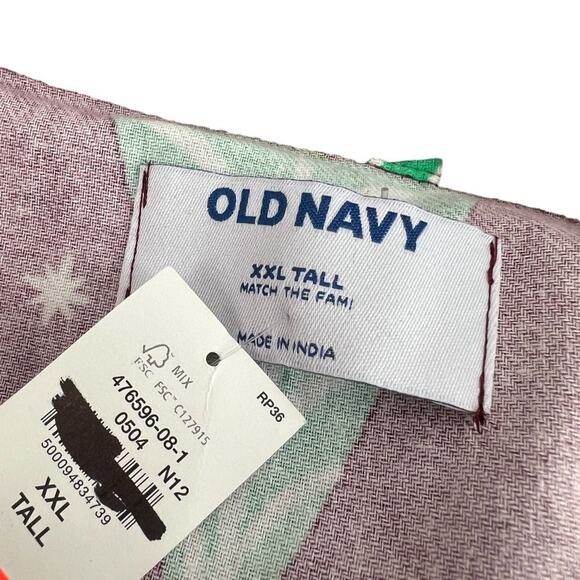 Old Navy Santa In The House Printed Flannel Pajama Set Womens XXL Tall - Picture 3 of 6